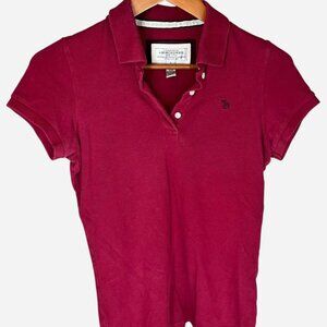 "Vintage" Red Abercrombie & Fitch polo shirt